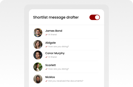 Shortlist message drafter